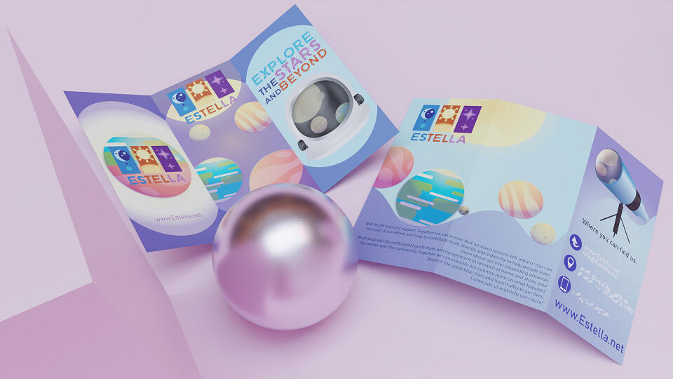 "Estella" Brochure Design - Basic Design Course