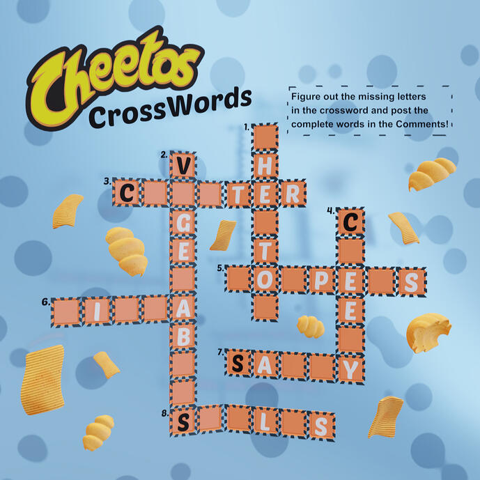 Cheetos Crossword - Social Media Design