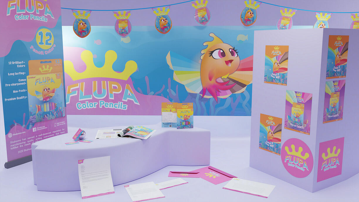 Flupa Color Pencils Full Branding - Digital Drawing & Illustration Course